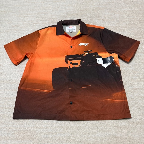 NWT Formula 1 x PacSun Lap Camp Shirt All Over AOP Men's F1 Racing - Picture 1 of 16